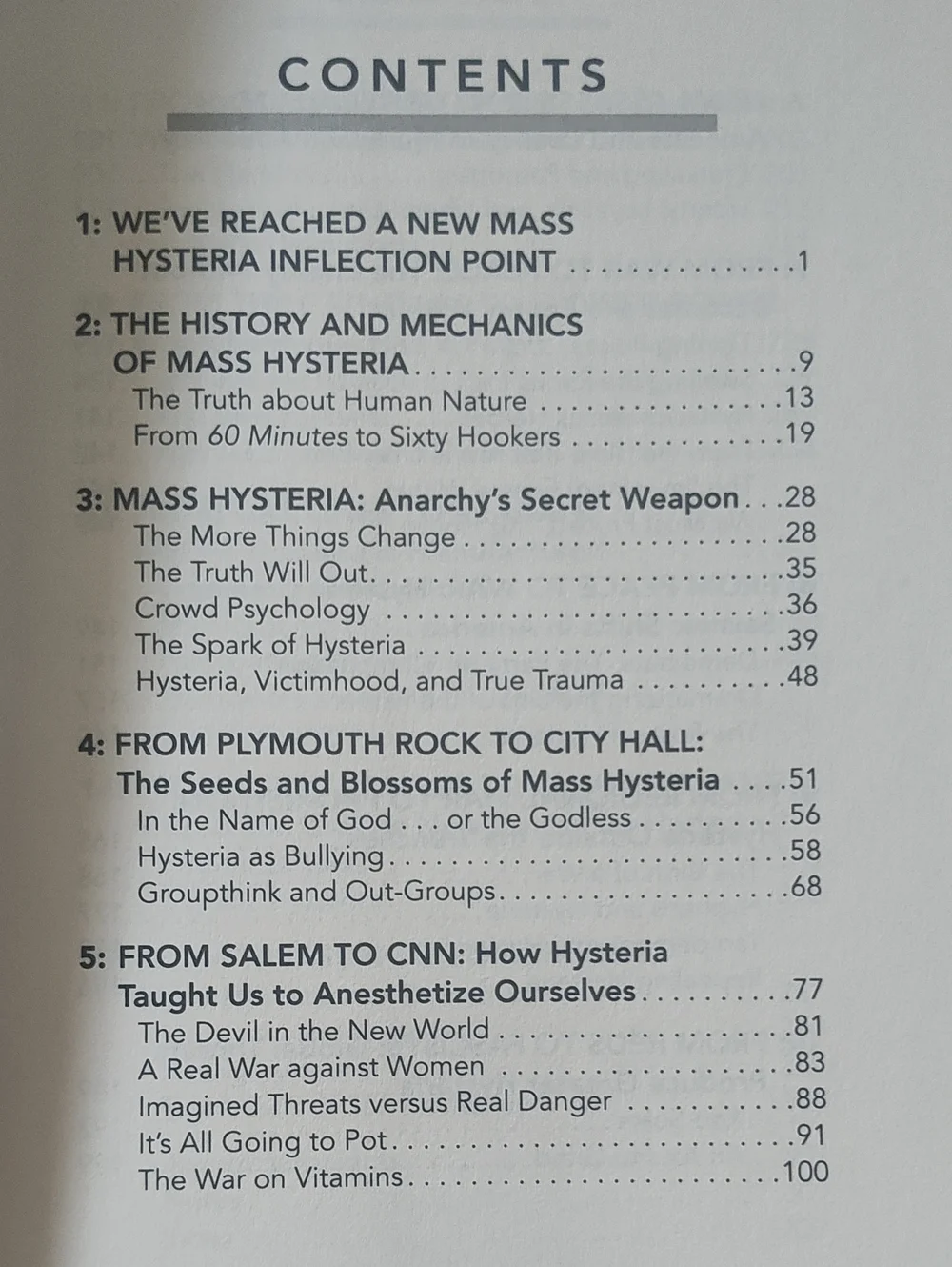 FALL READING: STOP MASS HYSTERIA